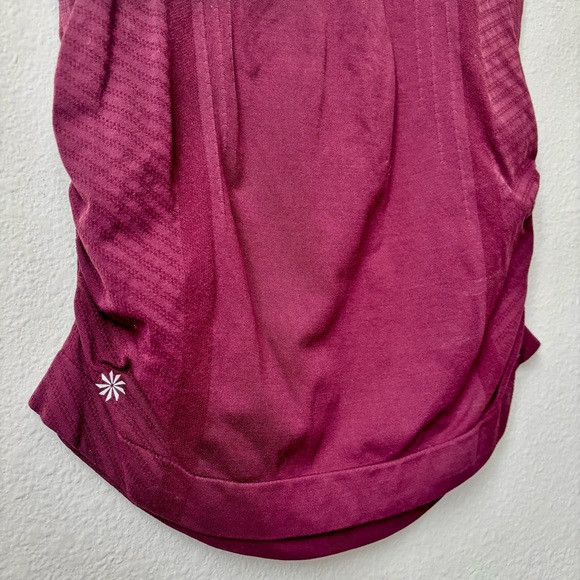 Athleta Maroon Speedlight Short Sleeve Workout Tee- Size S - Picture 6 of 10